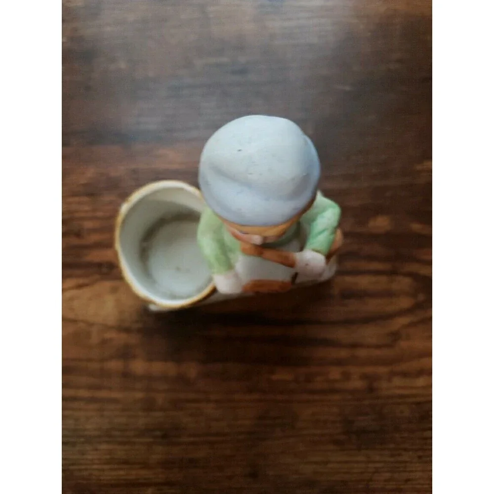 Vintage J.S.N.Y. Porcelain Ceramic Little Drummer Child with Dog Figurine Taiwan